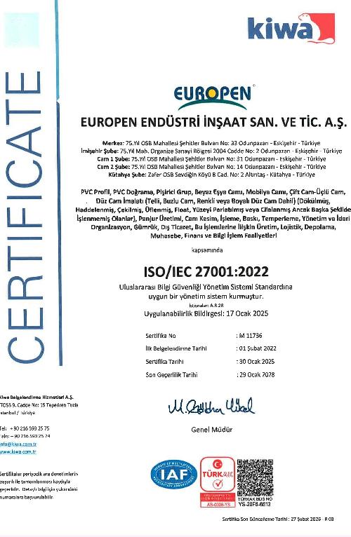 Europen Endüstri ISO 27001-2022 TR-EN-1