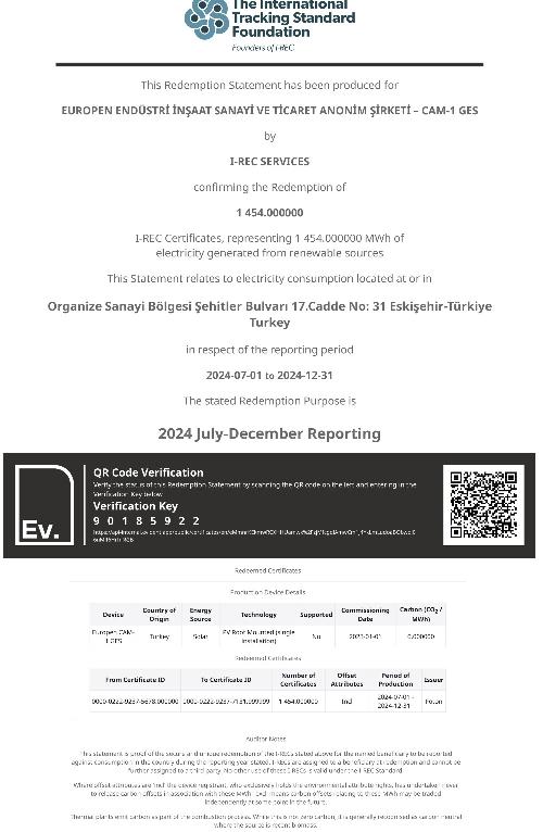 CAM-1 GES 2024 Temmuz-Aralık I-REC Sertifikası-1